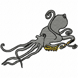 Octopus Embroidery Design 2